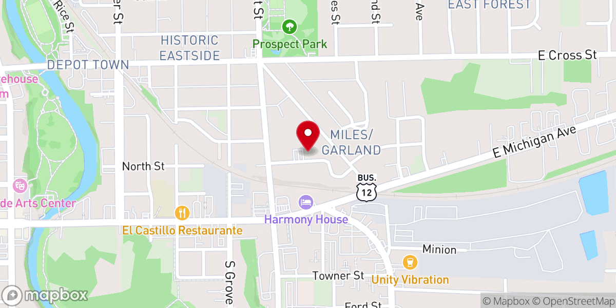 Map showing location of Community Christian Asmbly-God