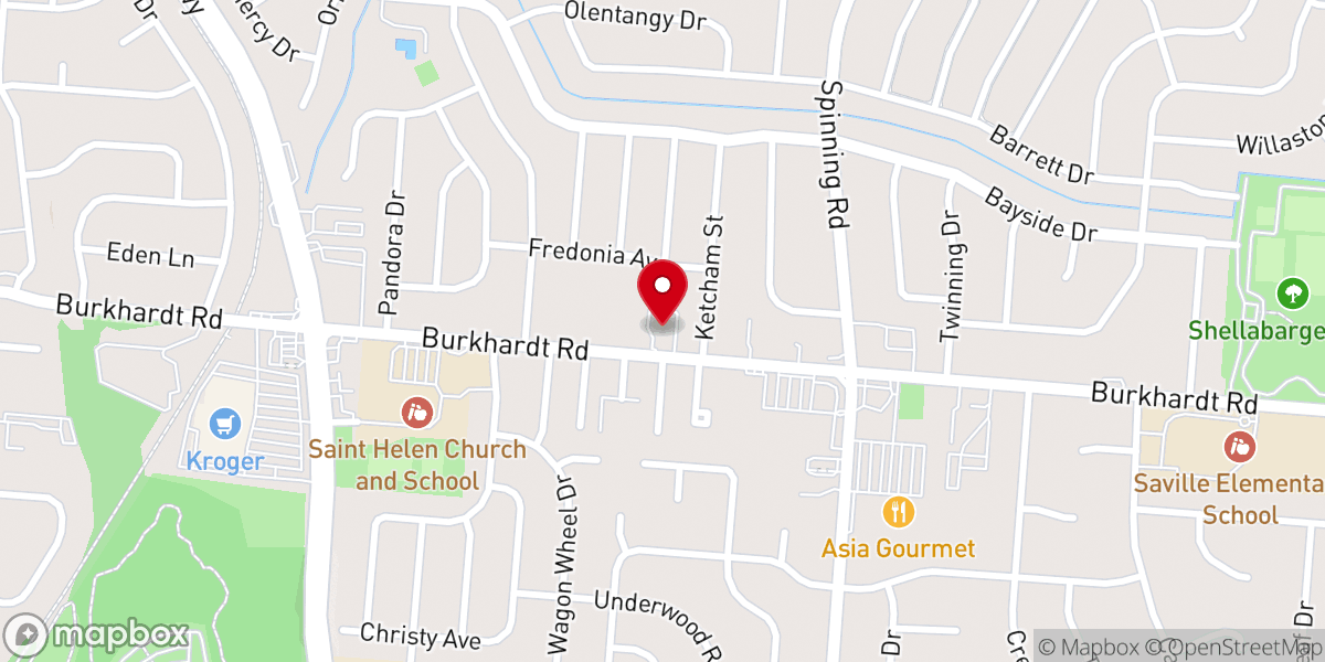 Map showing location of Eastview Church of God