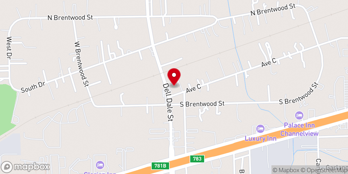 Map showing location of Dell Dale Avenue Baptist Church