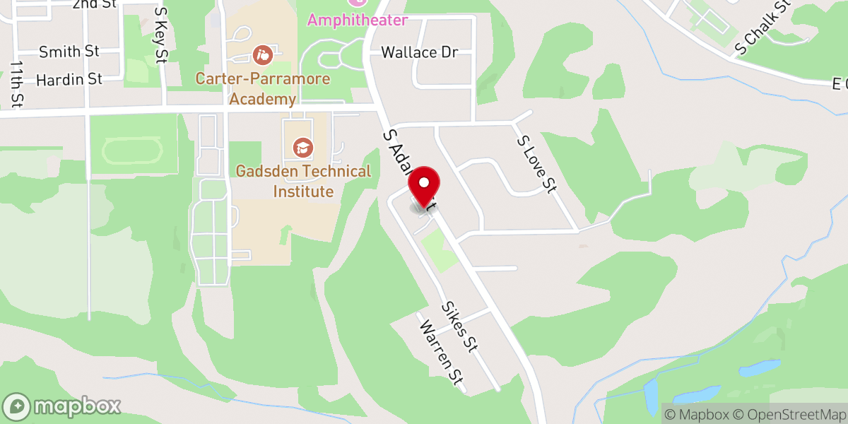 Map showing location of New Philadelphia Presbyterian Church