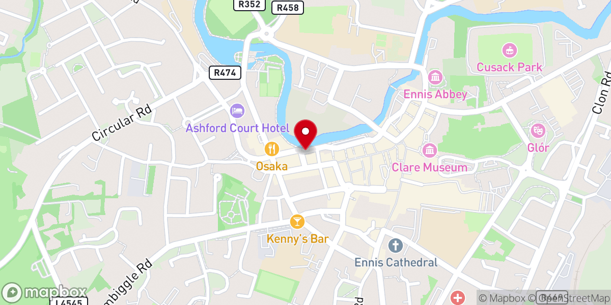 Map showing location of Rea Paddy Browne