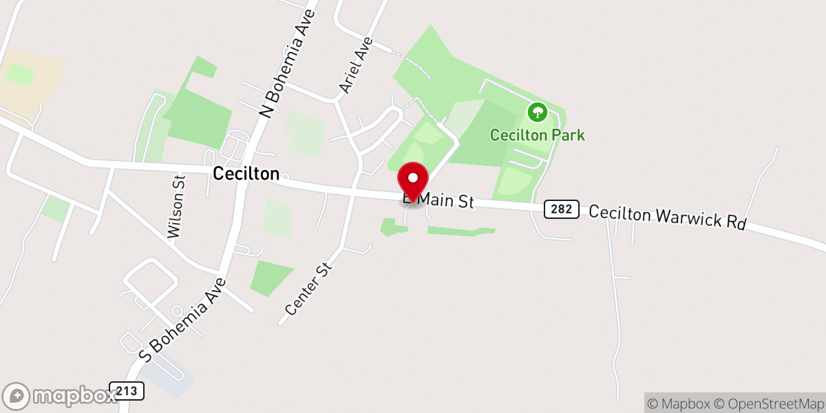 Map showing location of Grace Community Baptist Church