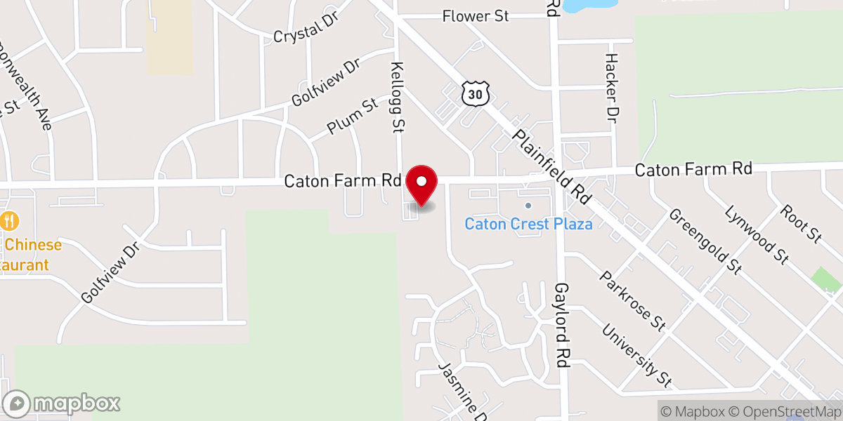 Map showing location of Crystal Lawns Church of the Nazarene
