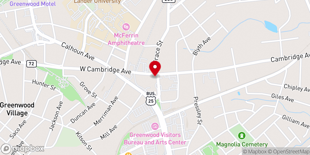 Map showing location of Main Street United Methodist Church