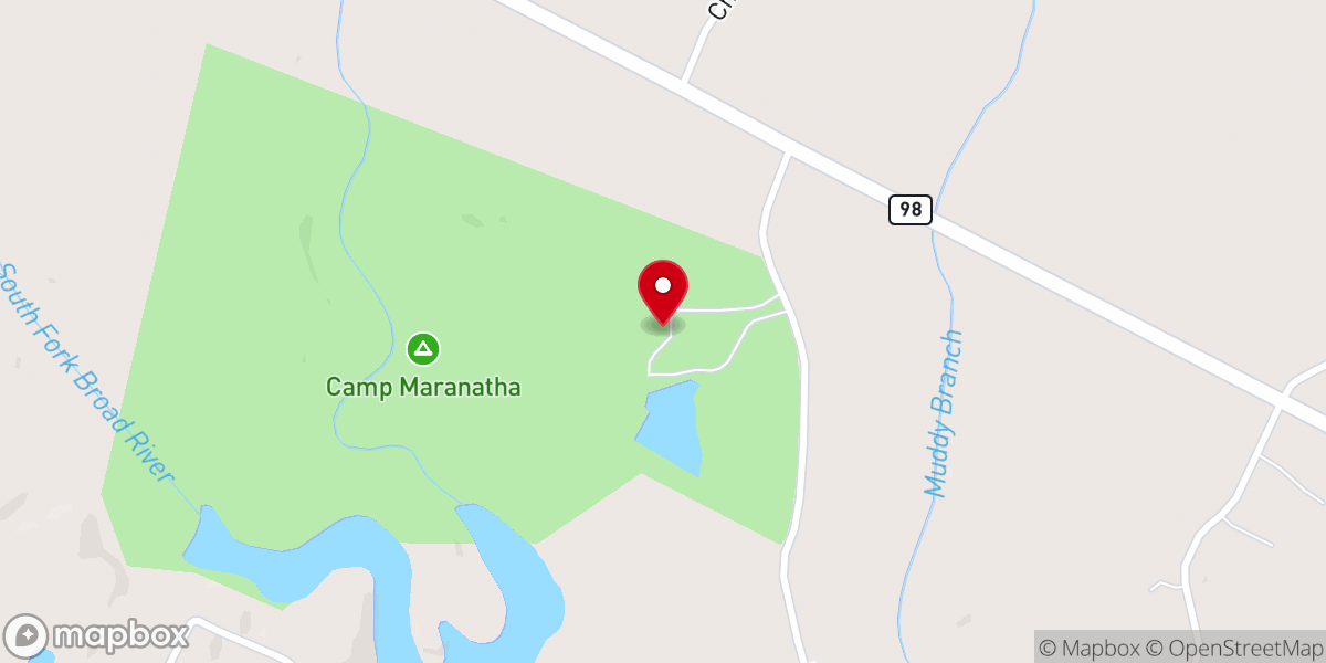Map showing location of Camp Maranatha