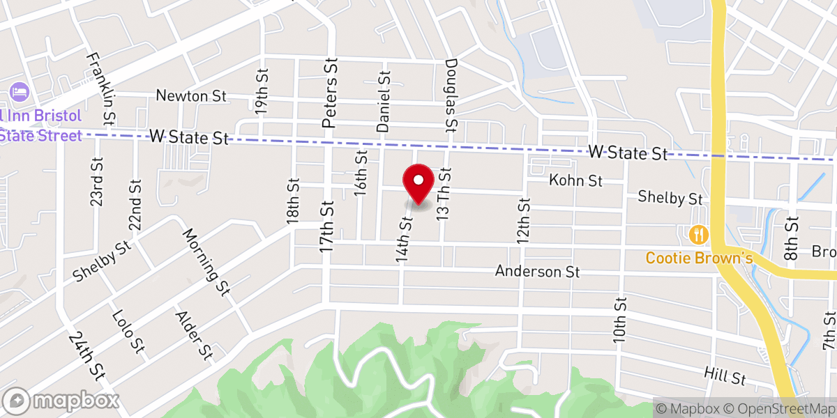 Map showing location of Grace Point Church