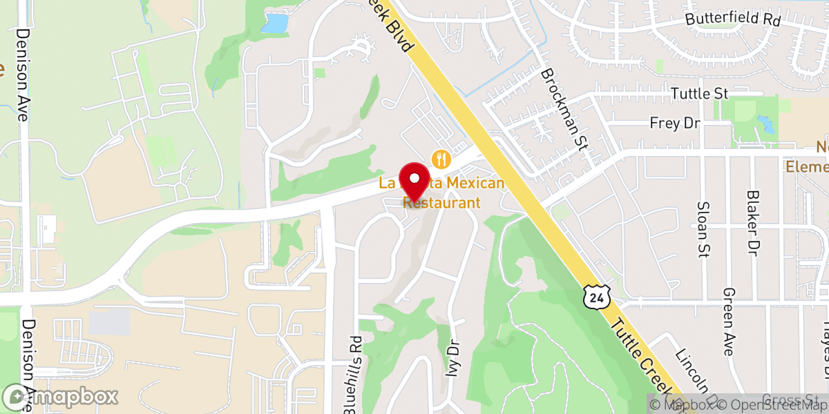 Map showing location of First Baptist Church