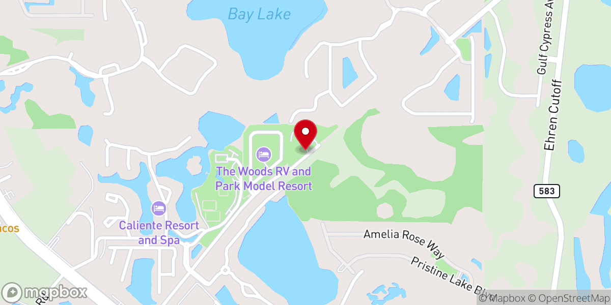 Map showing location of bare RV Resort