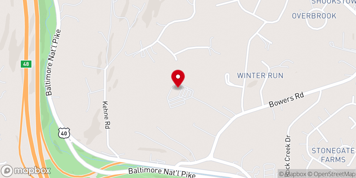 Map showing location of First Baptist Church, Maryland CENTER
