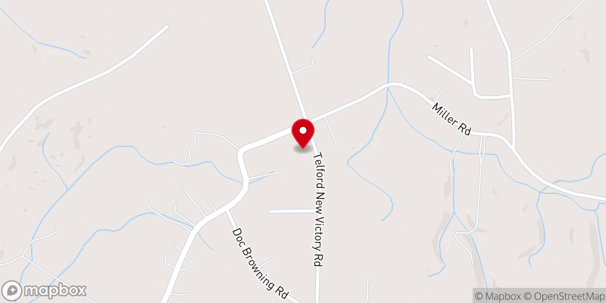 Map showing location of Telford Ruritan Ball Field