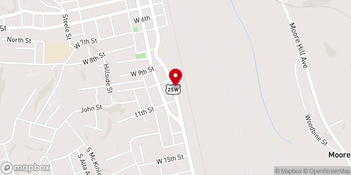 Map showing location of First Assembly of God