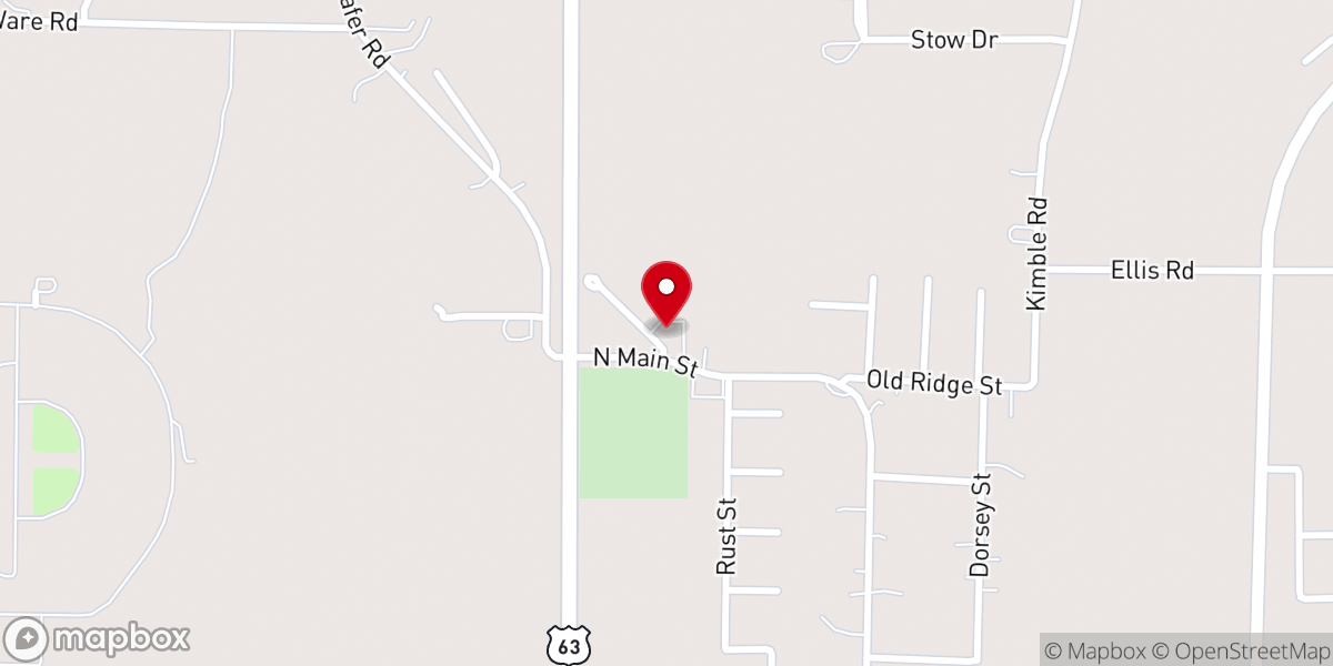 Map showing location of New Life Free Will Baptist Church