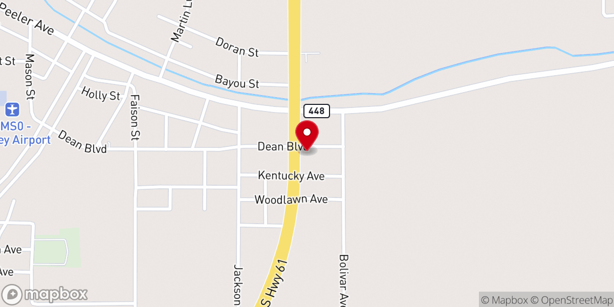 Map showing location of New Beginnings M.B. Church