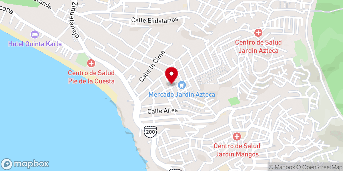 Map showing location of 3a Iglesia Bautista