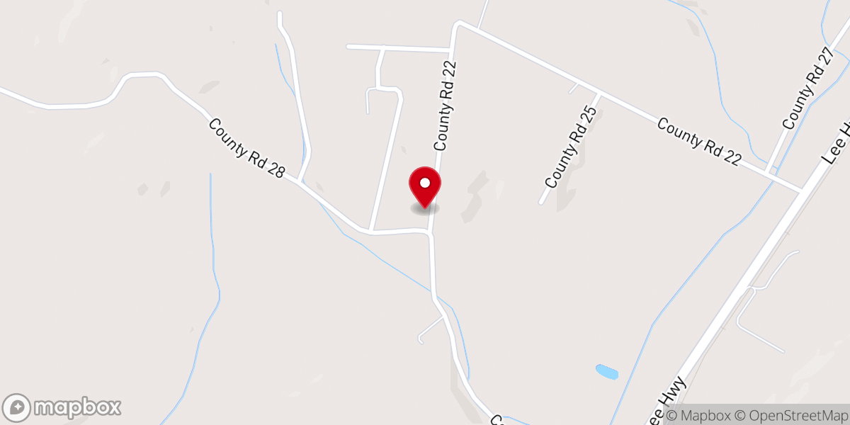 Map showing location of Woodland Acres Baptist Church