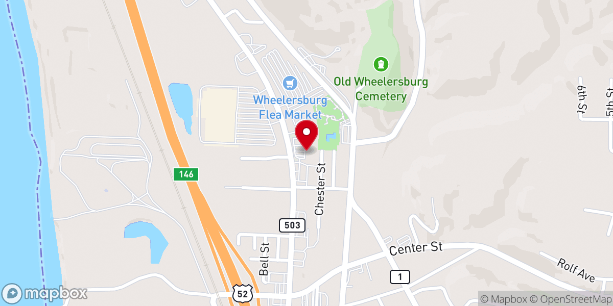 Map showing location of Faith Baptist Church
