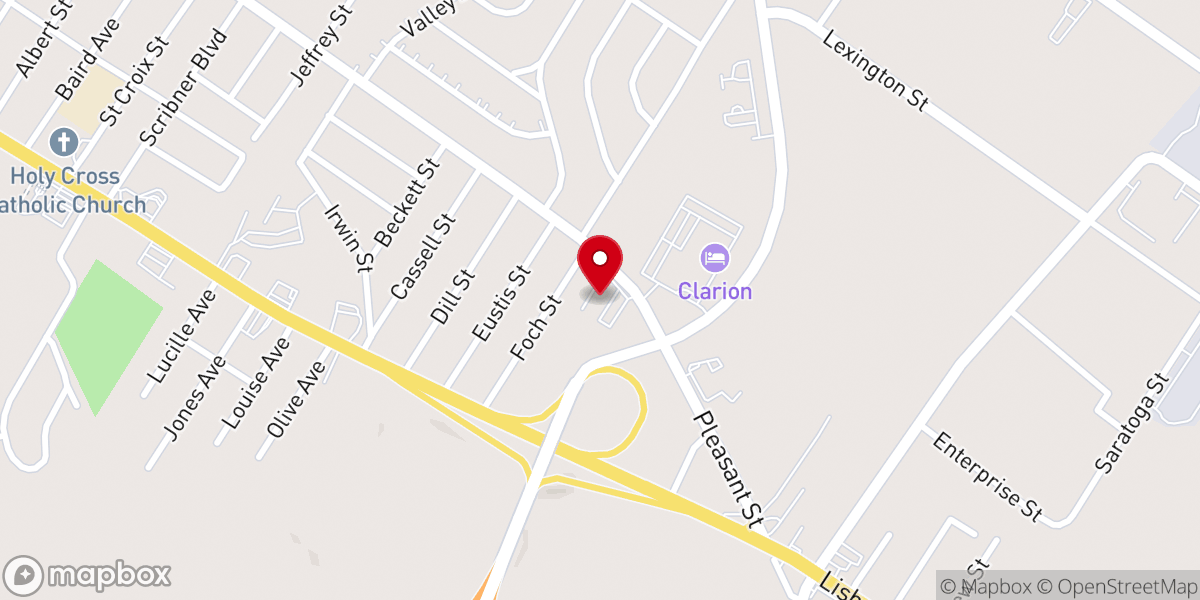 Map showing location of Lewiston Christian Fellowship