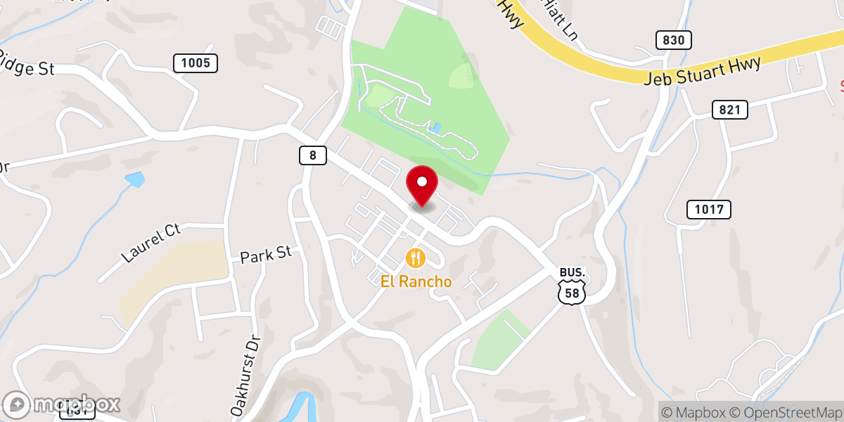 Map showing location of Stuart Baptist Church