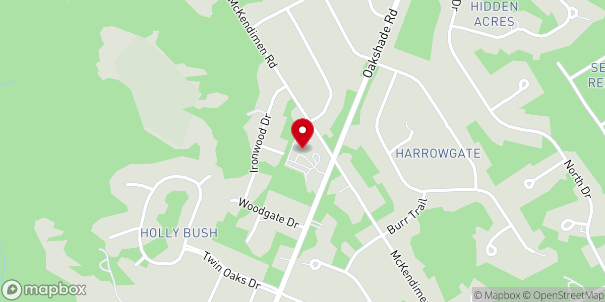 Map showing location of Shawnee Baptist Church