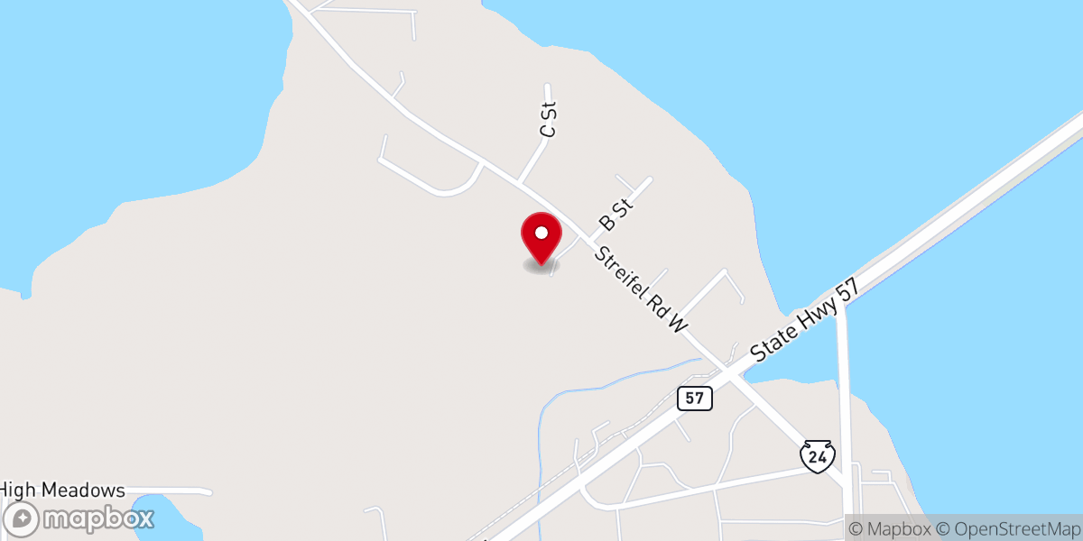 Map showing location of Lighthouse Assembly of God