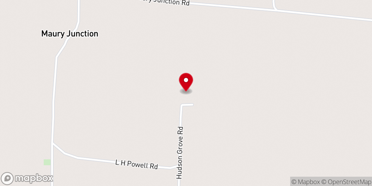 Map showing location of Hudson Grove Church