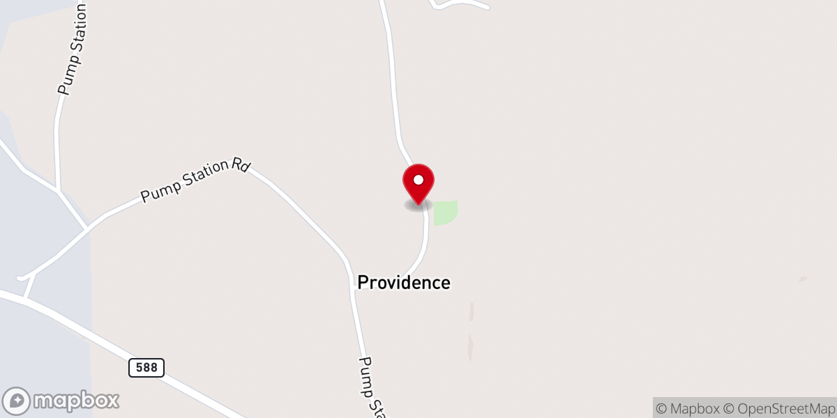 Map showing location of Providence Missionary Baptist Church