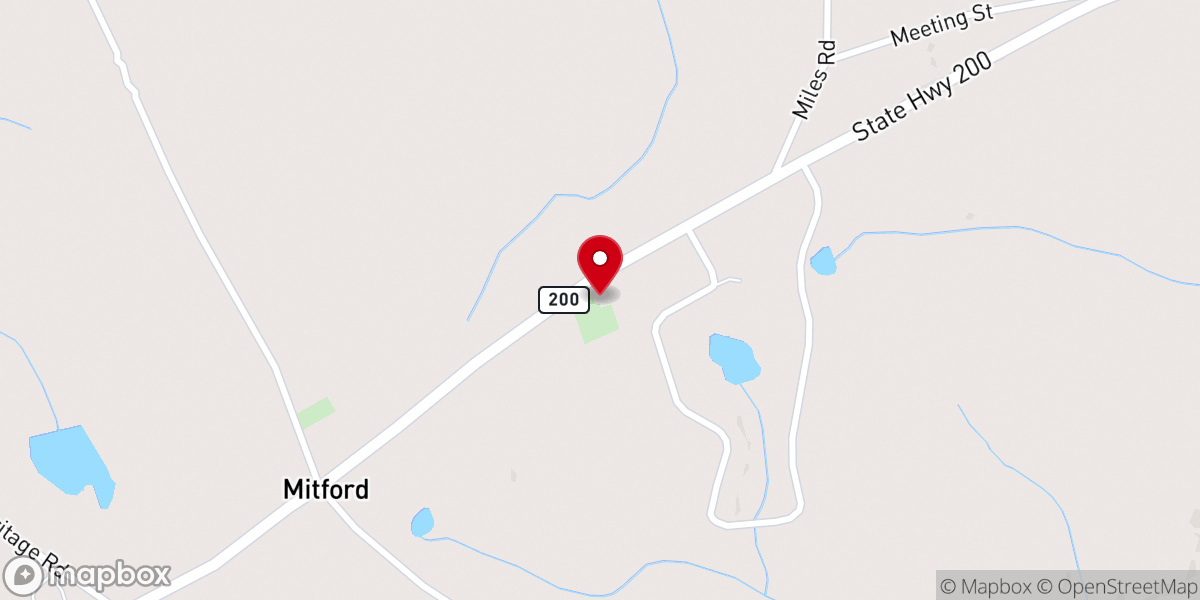 Map showing location of Bethesda United Methodist Church