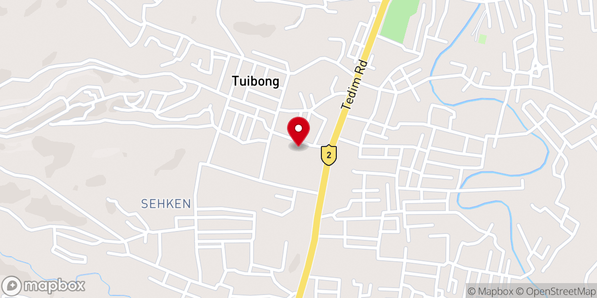 Map showing location of Thangkhal Baptist Church