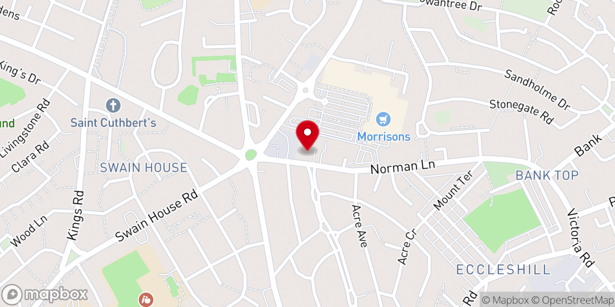 Map showing location of St Francis R C Church bulletin