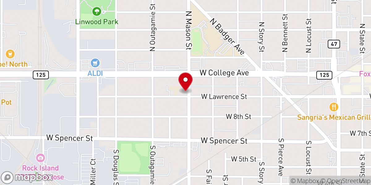 Map showing location of St. Matthew Lutheran Church