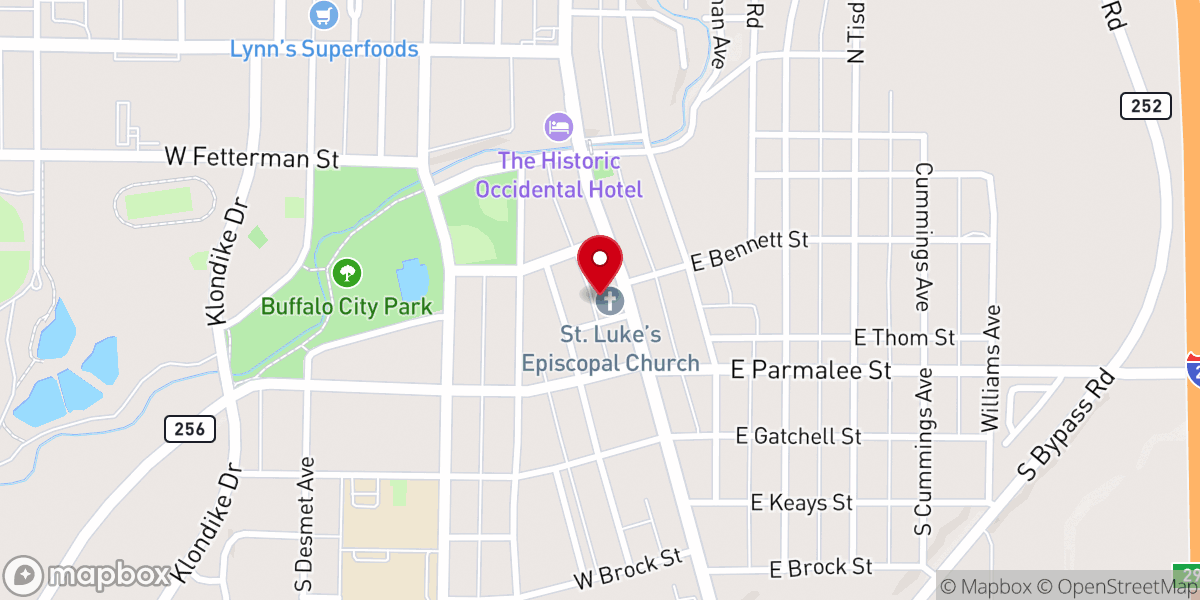 Map showing location of Buffalo Bread of Life Food Pantry