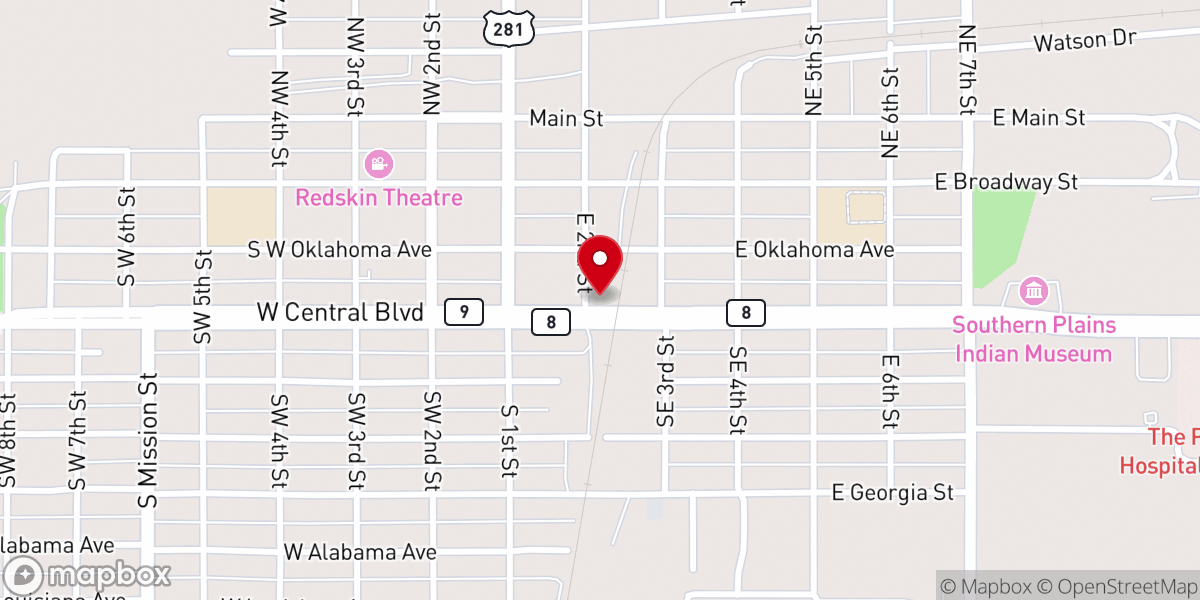 Map showing location of Grace Church