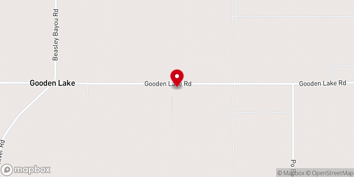 Map showing location of Gooden Lake Baptist Church