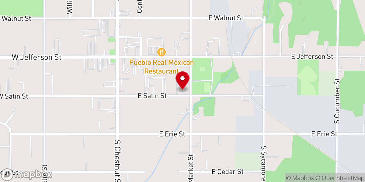 Map showing location of St Paul's Lutheran Church