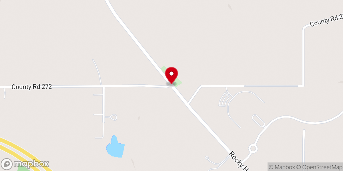 Map showing location of Calvary Baptist Church