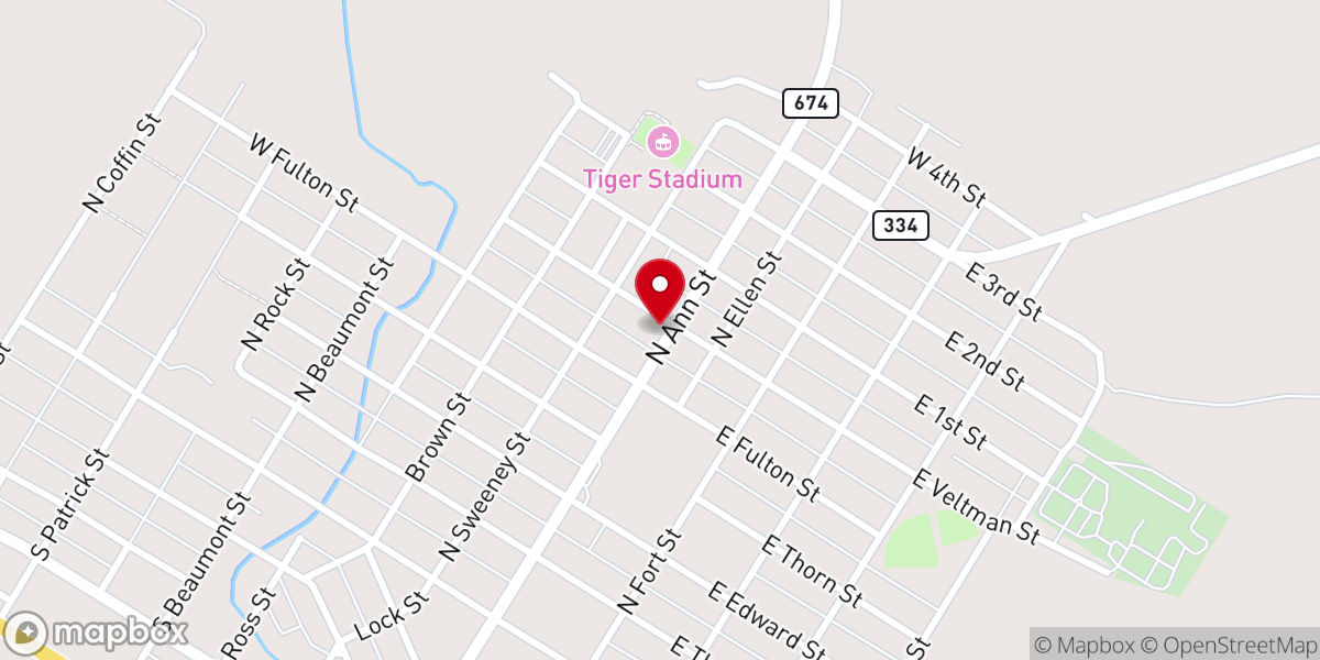 Map showing location of First Baptist Church - Brackettville, Texas