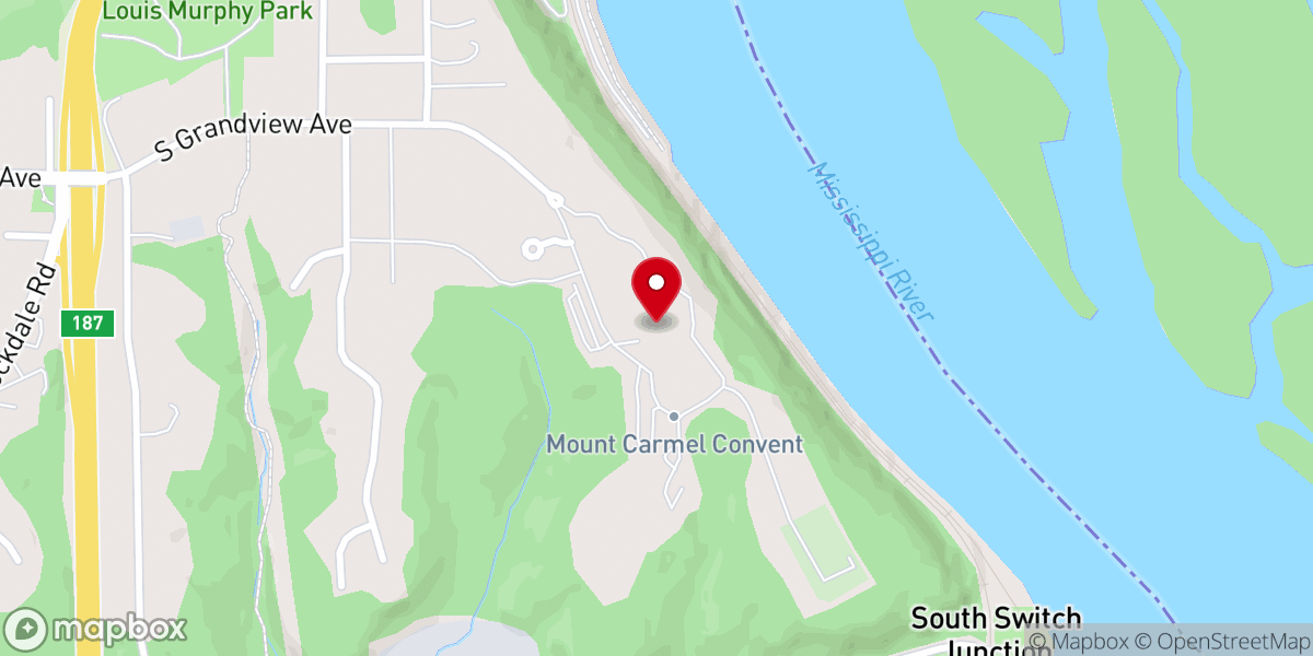 Map showing location of Mount Carmel Convent