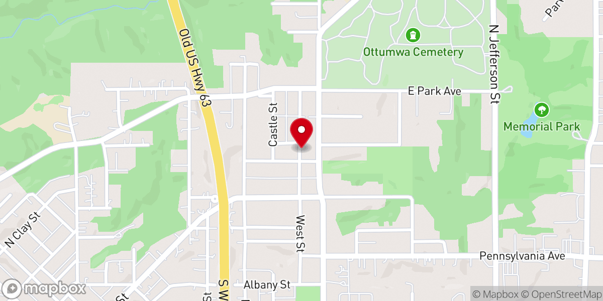 Map showing location of Kirkville Community Church