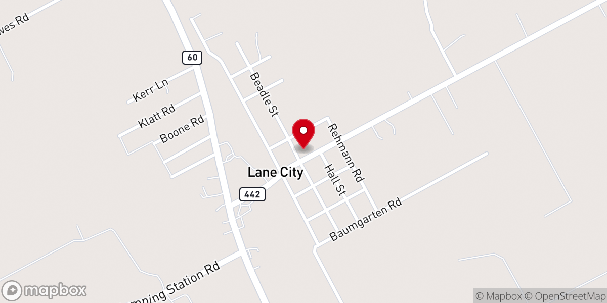 Map showing location of FBC Lane City