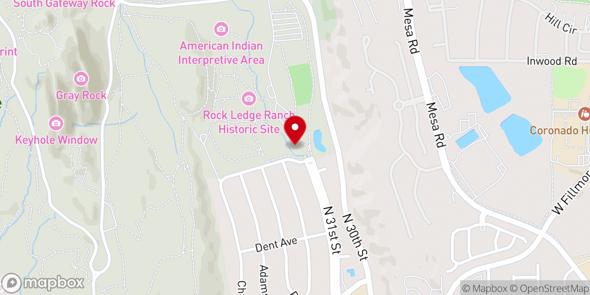 Map showing location of American Mother's Chapel