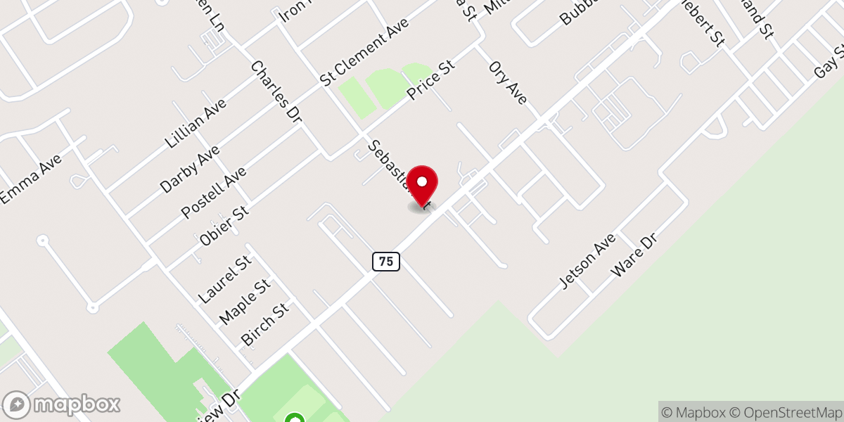 Map showing location of Enterprise Rent-A-Car