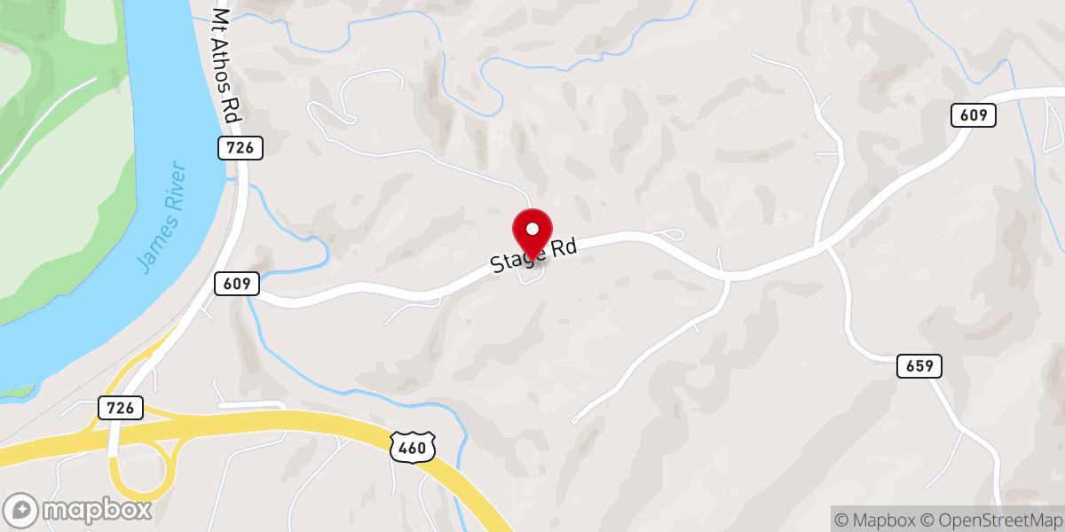 Map showing location of Montpelier Church