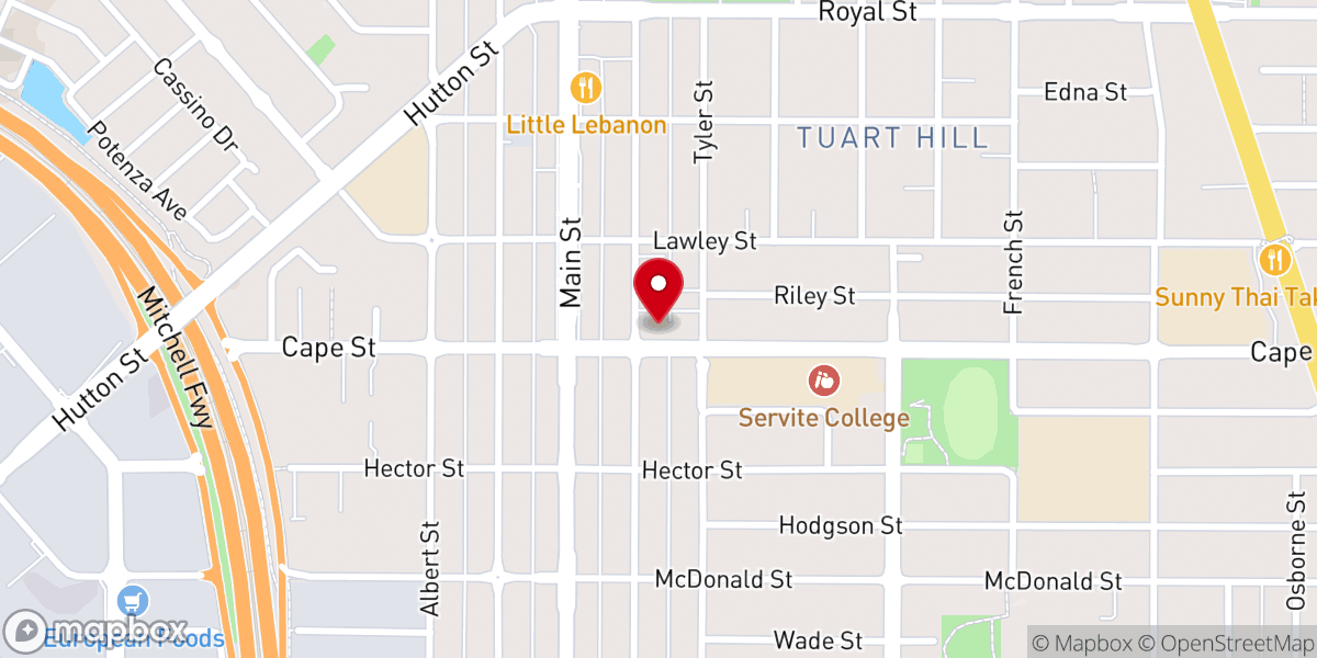 Map showing location of St Kieran Catholic Church