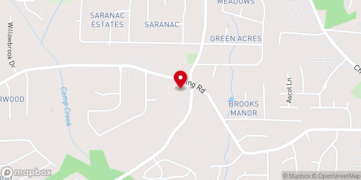 Map showing location of Rock Pentecostal Hispanic Church
