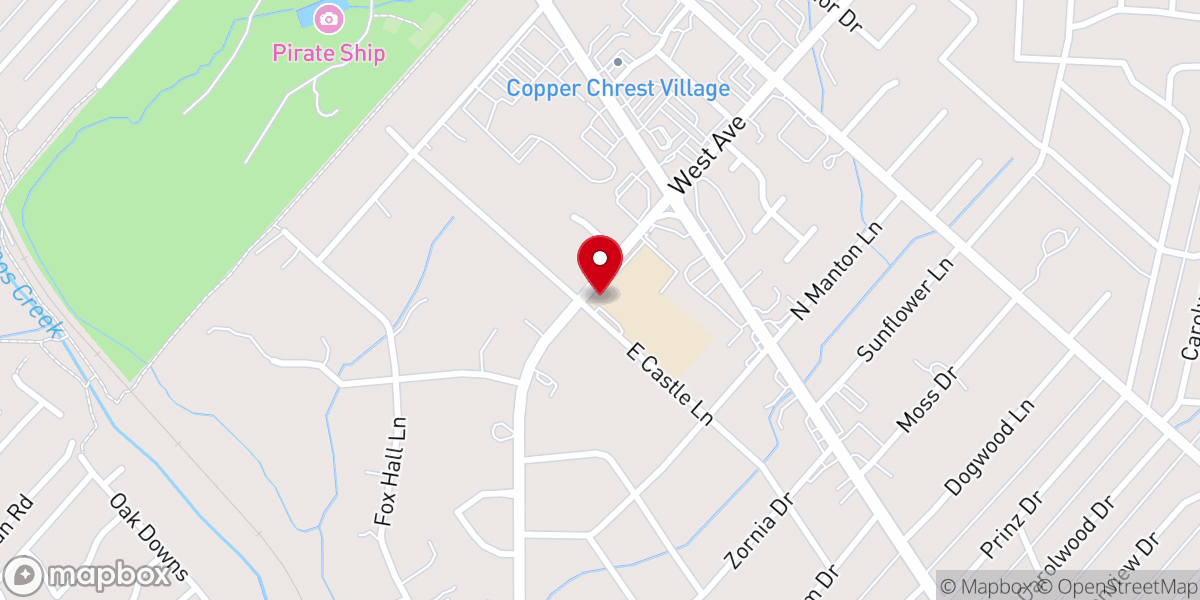 Map showing location of Saint George Episcopal Church