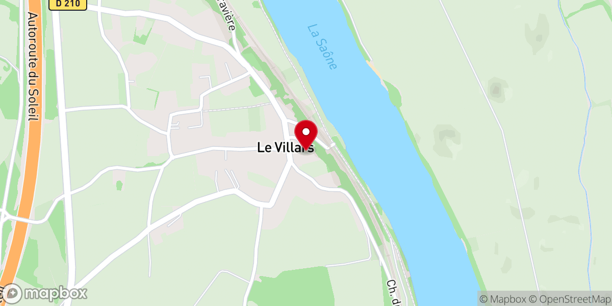 Map showing location of Prieuré du Villars