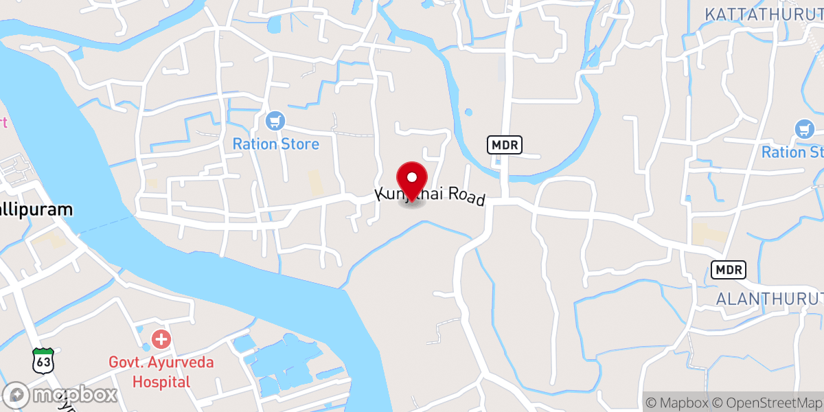 Map showing location of St. George Jacobite Syrian Orthodox Church, Vadakkekara