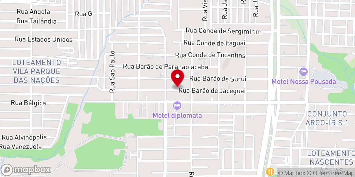Map showing location of Identidade Church