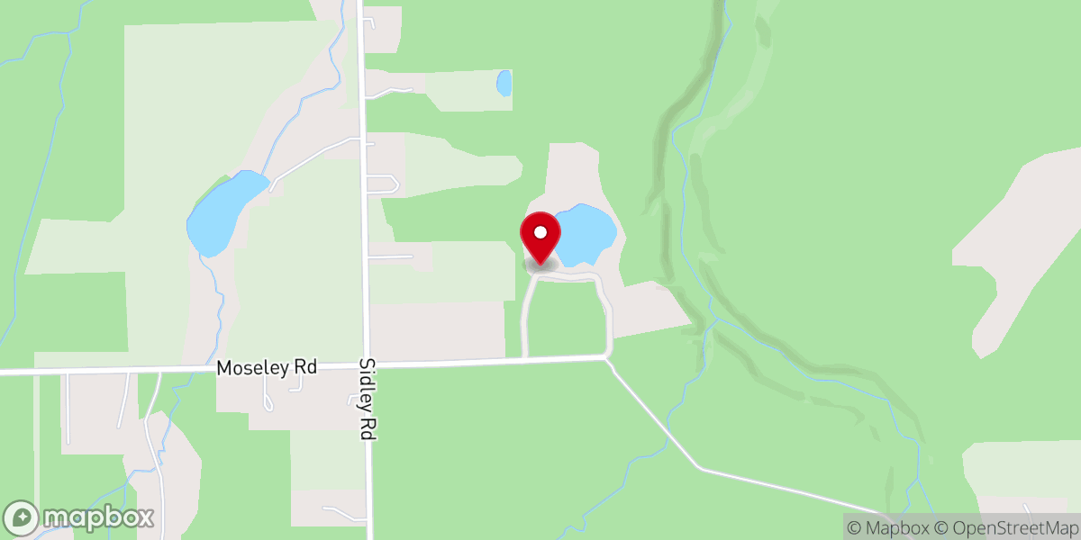 Map showing location of Blue Rock Christian Camp