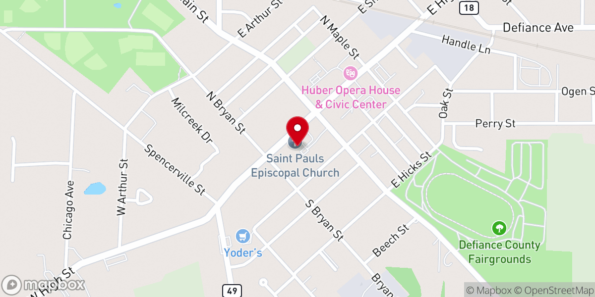 Map showing location of Saint Pauls Episcopal Church